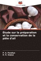 bokomslag tude sur la prparation et la conservation de la pte d'ail