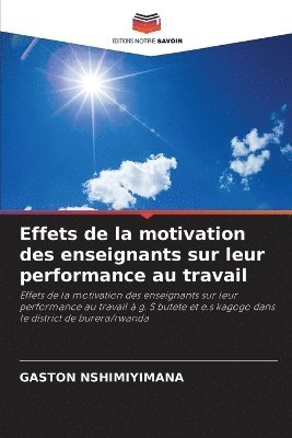 Effets de la motivation des enseignants sur leur performance au travail 1