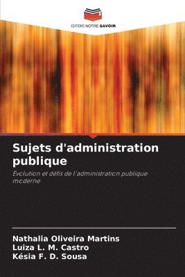 bokomslag Sujets d'administration publique