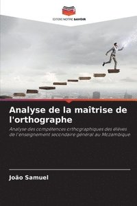 bokomslag Analyse de la matrise de l'orthographe