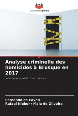 bokomslag Analyse criminelle des homicides  Brusque en 2017