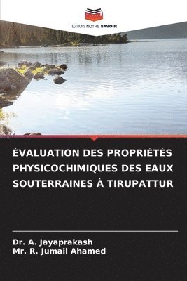 bokomslag valuation Des Proprits Physicochimiques Des Eaux Souterraines  Tirupattur