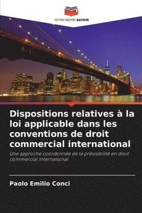 bokomslag Dispositions relatives  la loi applicable dans les conventions de droit commercial international