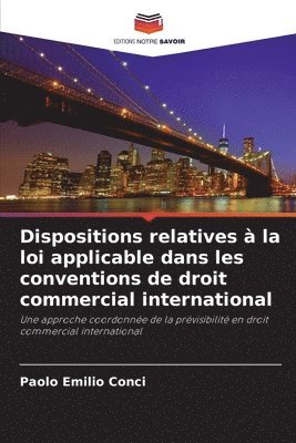 Dispositions relatives  la loi applicable dans les conventions de droit commercial international 1