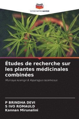 bokomslag tudes de recherche sur les plantes mdicinales combines