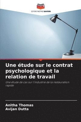 bokomslag étude sur le contrat psychologique et la relation de travail