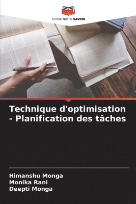 bokomslag Technique d'optimisation - Planification des tches