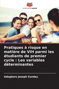 bokomslag Pratiques  risque en matire de VIH parmi les tudiants de premier cycle