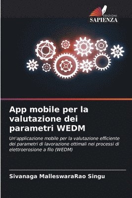 bokomslag App mobile per la valutazione dei parametri WEDM