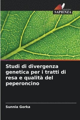 bokomslag Studi di divergenza genetica per i tratti di resa e qualit del peperoncino