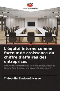 bokomslag L'équité interne comme facteur de croissance du chiffre d'affaires des entreprises