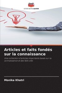 bokomslag Articles et faits fonds sur la connaissance