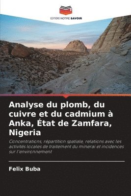 Analyse du plomb, du cuivre et du cadmium à Anka, État de Zamfara, Nigeria