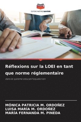 bokomslag Rflexions sur la LOEI en tant que norme rglementaire