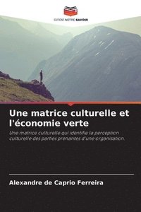 bokomslag matrice culturelle et l'économie verte