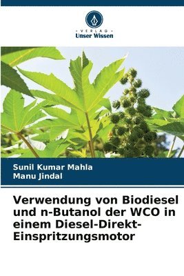 bokomslag Verwendung von Biodiesel und n-Butanol der WCO in einem Diesel-Direkt-Einspritzungsmotor