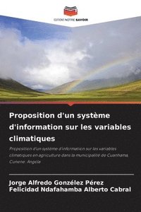 bokomslag Proposition d'un systme d'information sur les variables climatiques