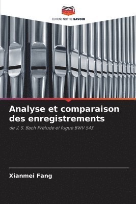 bokomslag Analyse et comparaison des enregistrements