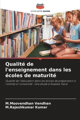 bokomslag Qualit de l'enseignement dans les coles de maturit