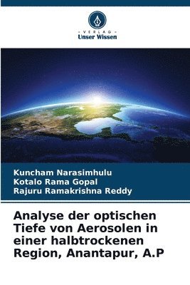 bokomslag Analyse der optischen Tiefe von Aerosolen in einer halbtrockenen Region, Anantapur, A.P