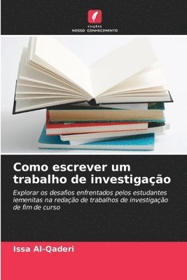 bokomslag Como escrever um trabalho de investigação