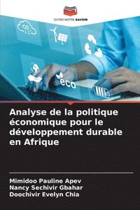 bokomslag Analyse de la politique conomique pour le dveloppement durable en Afrique