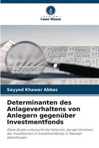 bokomslag Determinanten des Anlageverhaltens von Anlegern gegenüber Investmentfonds