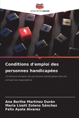 bokomslag Conditions d'emploi des personnes handicapées