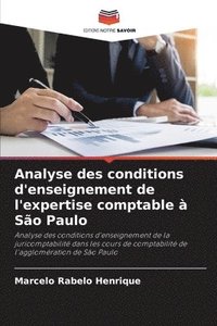 bokomslag Analyse des conditions d'enseignement de l'expertise comptable à São Paulo
