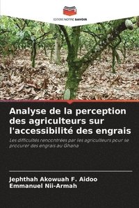 bokomslag Analyse de la perception des agriculteurs sur l'accessibilité des engrais