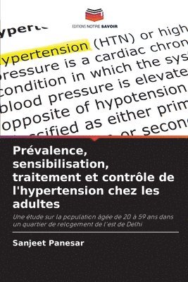 bokomslag Prévalence, sensibilisation, traitement et contrôle de l'hypertension chez les adultes