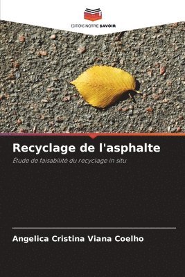 bokomslag Recyclage de l'asphalte