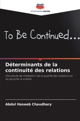 bokomslag Déterminants de la continuité des relations
