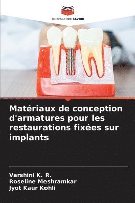 Matériaux de conception d'armatures pour les restaurations fixées sur implants