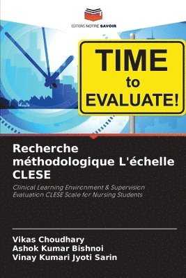 bokomslag Recherche méthodologique L'échelle CLESE