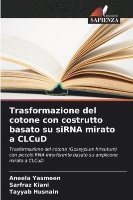 Aneela Yasmeen, Sarfraz Kiani, Tayyab Husnain - Trasformazione del cotone con costrutto basato su siRNA mirato a CLCuD, Häftad. Tillgänglighet: Lägg i varukorg