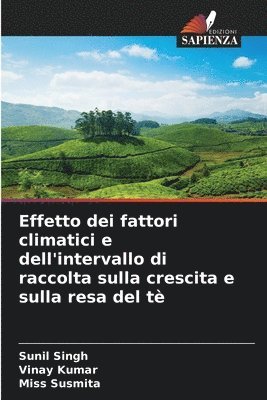 Effetto dei fattori climatici e dell'intervallo di raccolta sulla crescita e sulla resa del tè