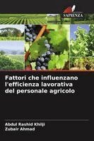 Abdul Rashid Khilji, Zubair Ahmad - Fattori che influenzano l'efficienza lavorativa del personale agricolo, Häftad