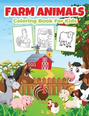 bokomslag Farm Animals Coloring Book for Kids