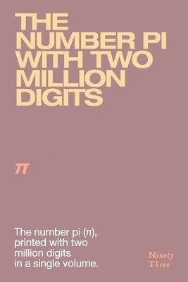 The number pi with two million digits 1