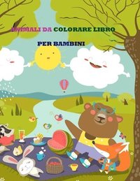 bokomslag Animali da colorare libro per bambini