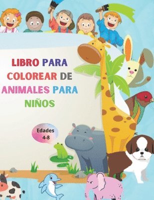 bokomslag Libro para colorear de animales para nios