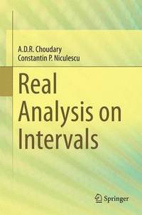 bokomslag Real Analysis on Intervals