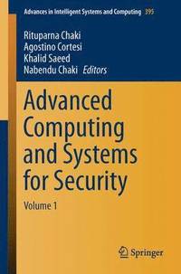 bokomslag Advanced Computing and Systems for Security