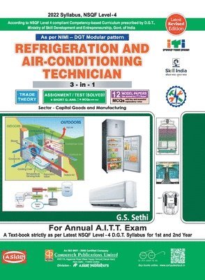 bokomslag Refrigeration & AC 3-In-1 Th./Asst./Model Papers (Nsqf -4 Syll.) 1st & 2nd Yr.