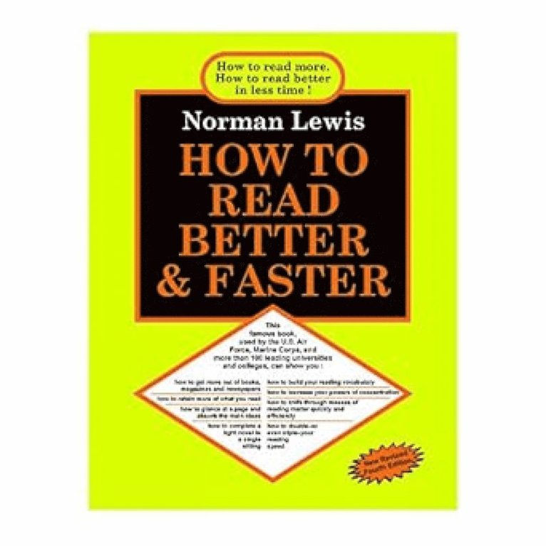 N. Lewis - How to Read Better & Faster, Häftad