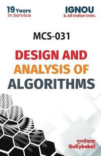 bokomslag MCS-031 Design And Analysis Of Algorithm