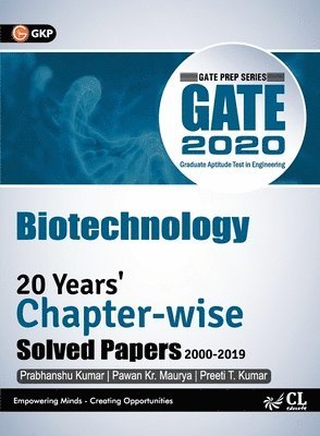 bokomslag Gate 2020: 20 Years Chapterwise Solved Papers (2000-2019) - Biotechnology