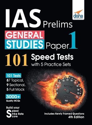 Disha Experts - IAS Prelims General Studies Paper 1 - 101 Speed Tests with 5 Practice Sets, Häftad