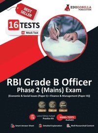 bokomslag RBI Grade B Officer's Phase 2 (Mains) Exam 2023 (English Edition) - 16 Mock Tests (Paper I and III) (1000 Solved Objective Questions) with Free Access to Online Tests